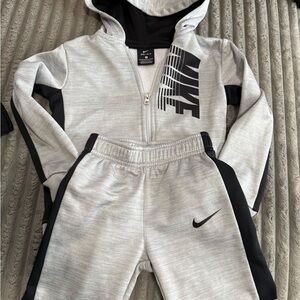 Nike Kids Gray and Black Jogger Set
